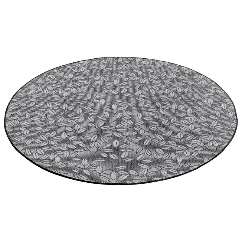 Twig Cream/Black Indoor/Outdoor Rug, Round 120cm