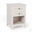 Table de chevet 2 tiroirs et tablette Rattan