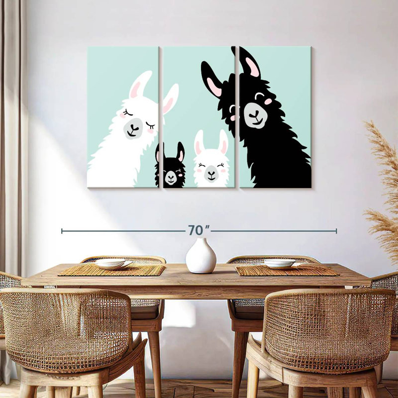 Brampt Fun Llamas, 36" H x 57" W