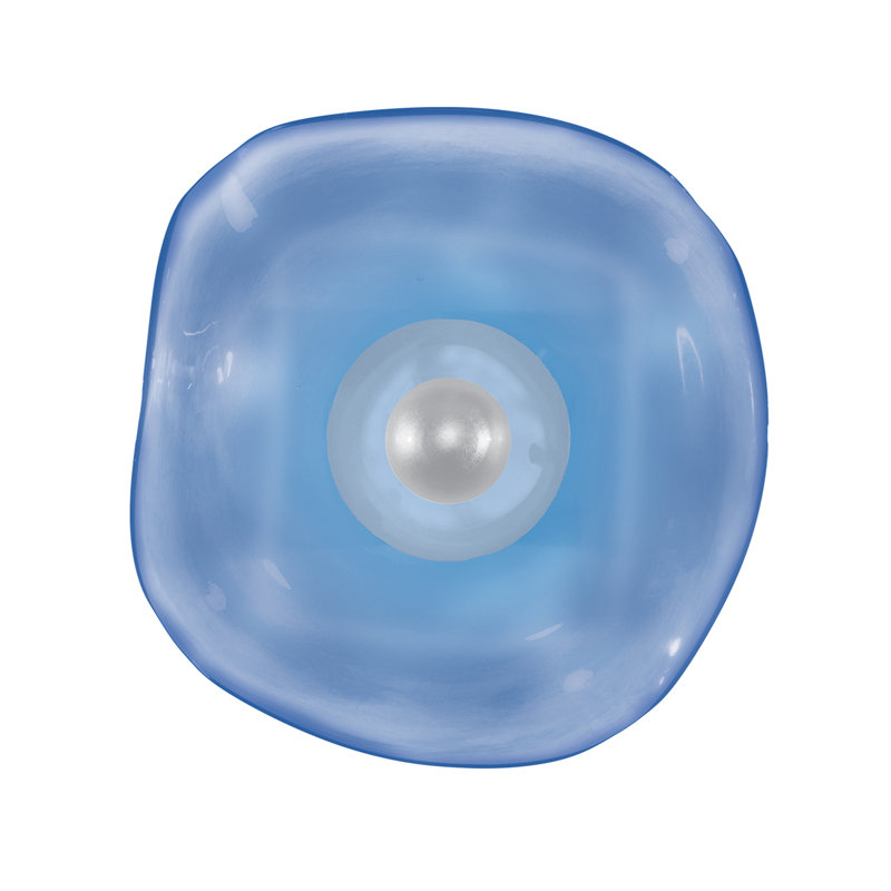 Embark LED Flush Mounted Sconce, Standard Silver Leaf, Blue