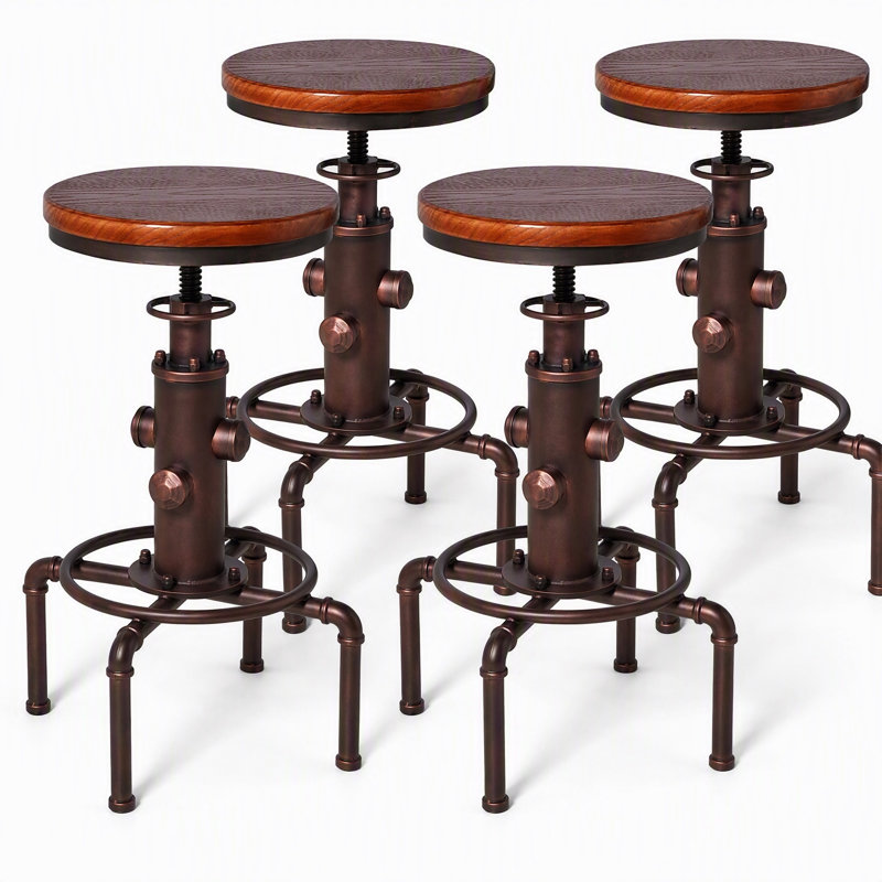 Tabouret de bar Dicot, Brun / cuivre antique, 4