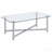Linda Chrome Glass Top Coffee Table