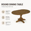 Ensemble de salle à manger extensible de style campagnard 6 pièces avec table de 60 po (rallonge de 18 po), banc de 44 po et 4 chaises à dossier échelle-1068464721-1068464724