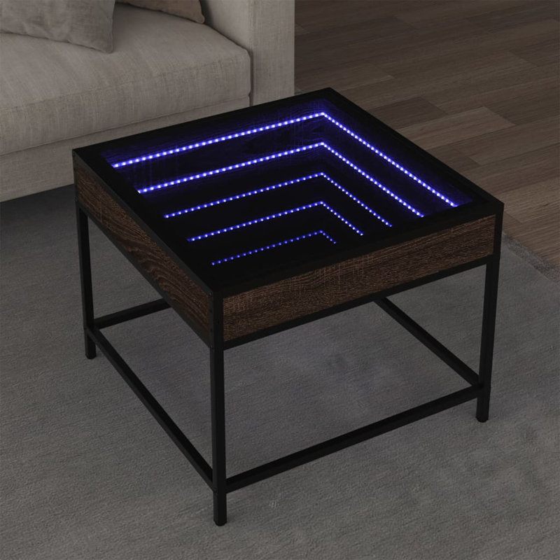 Cubillos Coffee Table, Black/Sonoma Oak, 51cm H x 40cm L x 40cm W
