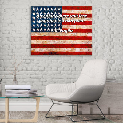 Artsy Quote "Any plan where you lose your hat is a bad plan." By Phil Foglio Gallery Wrapped Canvas