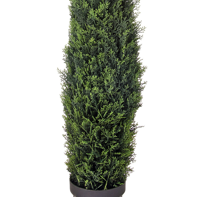 Topiaire cône en plastique traité aux rayons UV en pot 36 po, H 48 po x l 11 po x P 11 po
