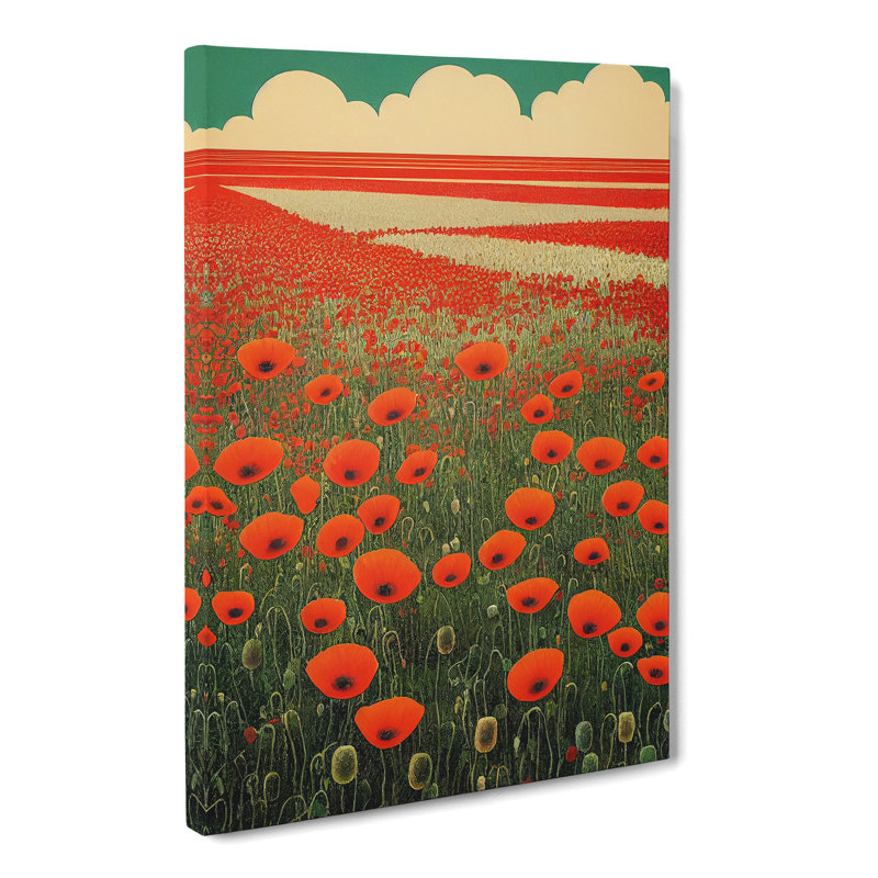 Mogensen Poppy Field Vol.2 - Wrapped Canvas, 50cm H x 35cm W x 3cm D