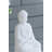 5.5x4.7x11.8" White Sitting Buddha Figure