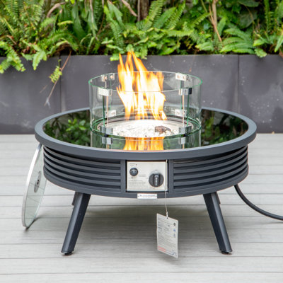 Kliyah Round Propane Smokeless Fire Pit Table