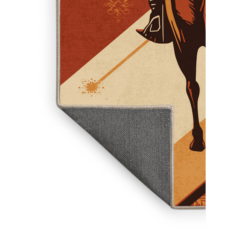 Tapis moelleux moelleux et moelleux Duran Apache Rider, 3 X 5