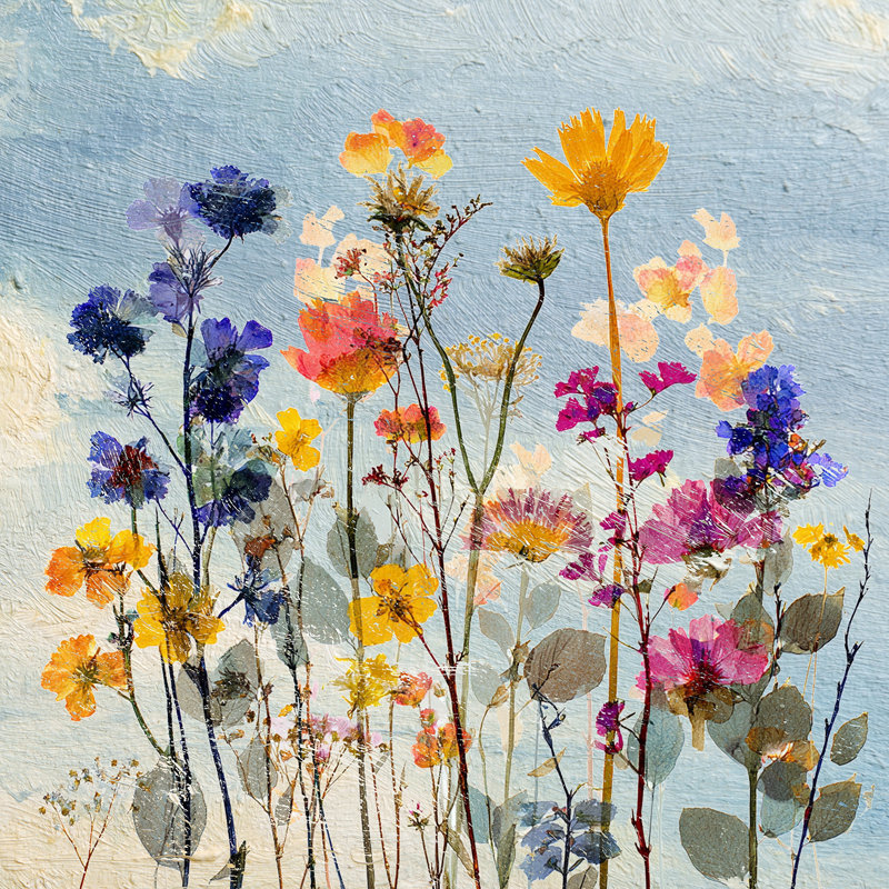 Art mural sur toile tendue Wildflower Drift, H 30 po x l 30 po x P 1,5 po