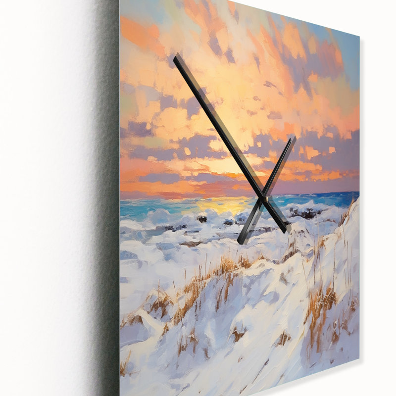 Demetry - Horloge murale moderne plage, Grand