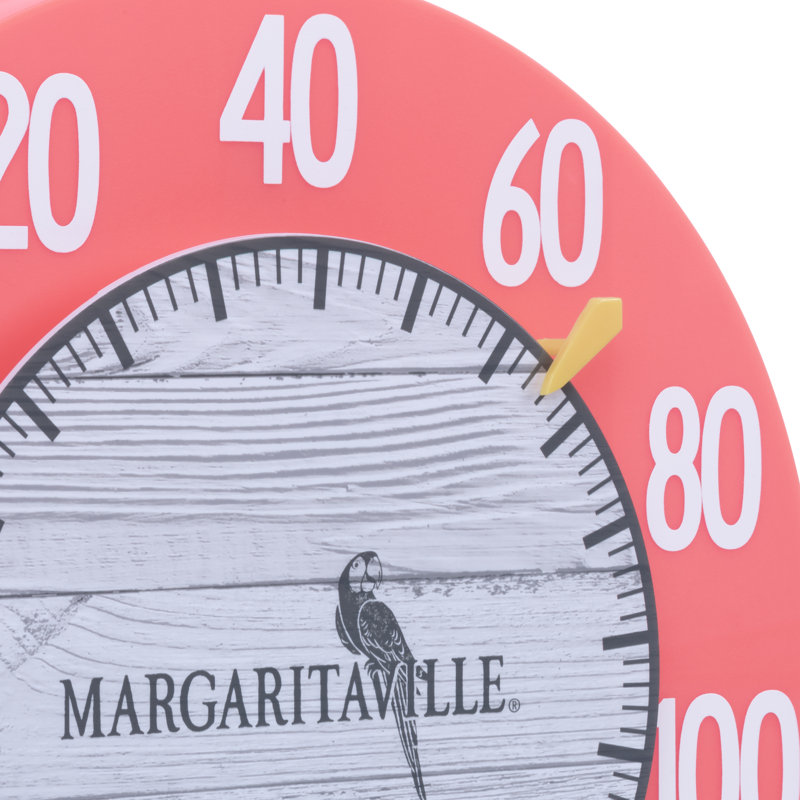 Thermomètre à cadran analogique 8 po Margaritaville, Saumon
