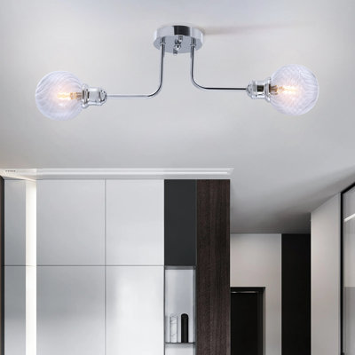 Amasa 2 -Light 66cm Semi Flush Mount Light
