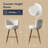Anneli 24'' Swivel Counter Height Bar Stools Set of 4, White Counter Stools with Backs and Wood Legs for Kitchen Island-884832580-884832582-916282940