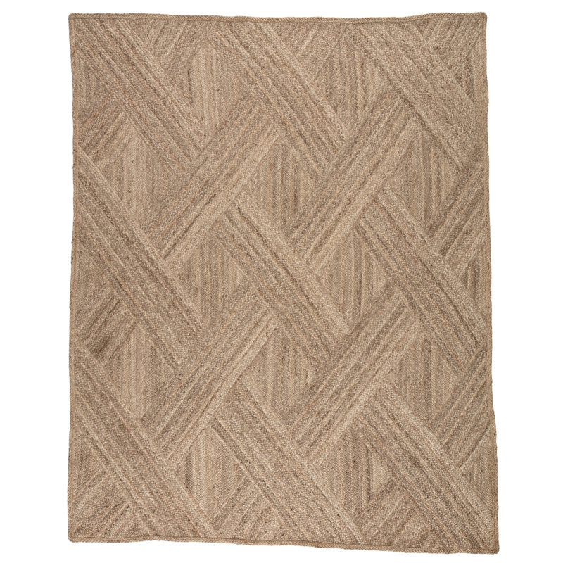 Dawes Natural Trellis Beige Area Rug (5'X8'), Rectangle 8'10" x 11'9"