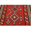 Tapis kilim en laine à tissage plat rouge 5 x 8
