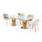 Tyronza Glass Top Metal Base Dining Table