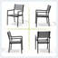 Ensemble de salle à manger pour l'extérieur 6 personnes L 82,48 po x L 40,55 po avec structure en aluminium, trou pour parasol et fauteuils-970336285-970336354