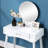 Maly Contemporary Wood Vanity And Stool Set-944593614