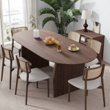 Oval Dining Table, Kitchen Table for 4-6 People