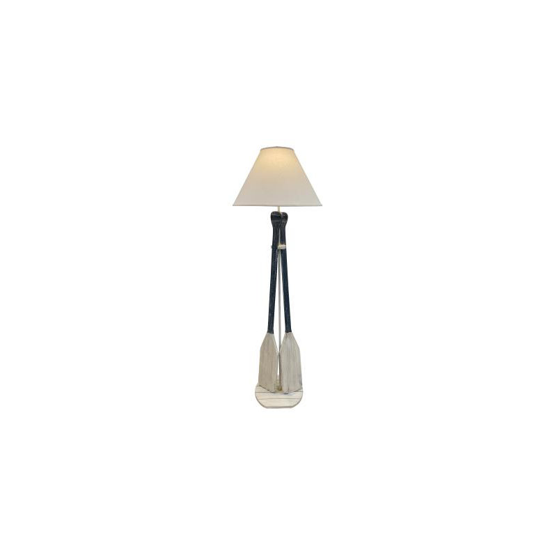 Nautical Stripe 2-Paddle Floor Lamp, Cream/Navy