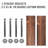 Hazle Solid Wood 24 inch Floating Shelf with Straight Brackets-1939392673