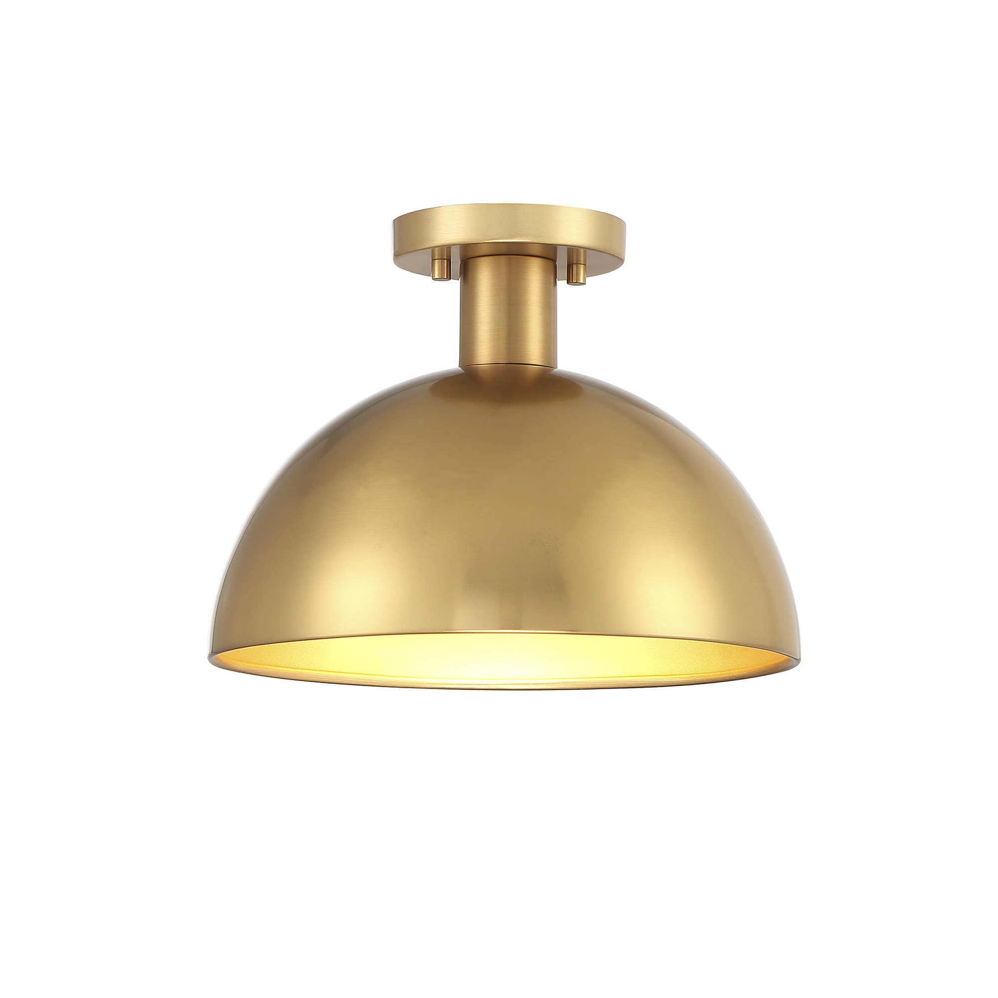 Darrah 1-Light Ceiling Light, Natural Brass