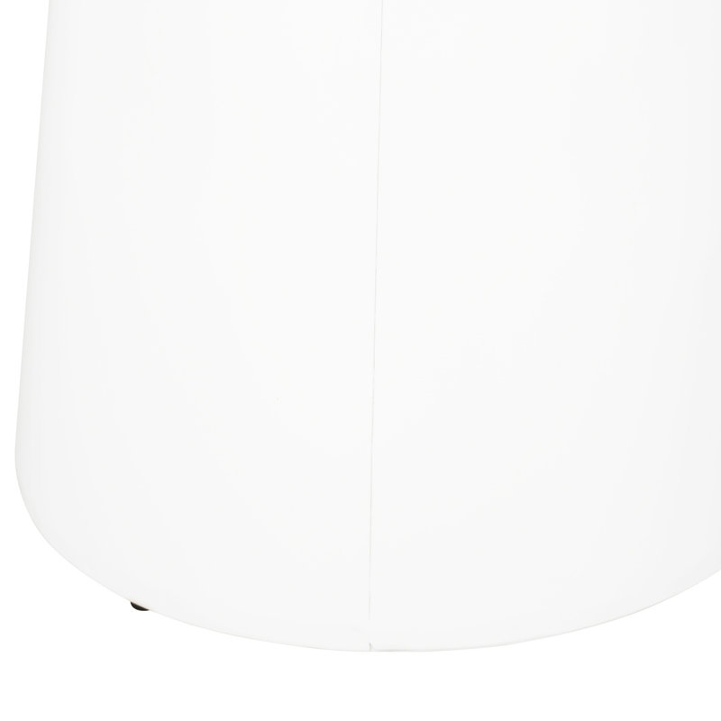Paire de tables de bout à la mode en métal blanc, avec structure en fer durable et piédestal attrayant pour le rangement dans le vestibule Élégant 2 tables en blanc, construction charmante base de bureau