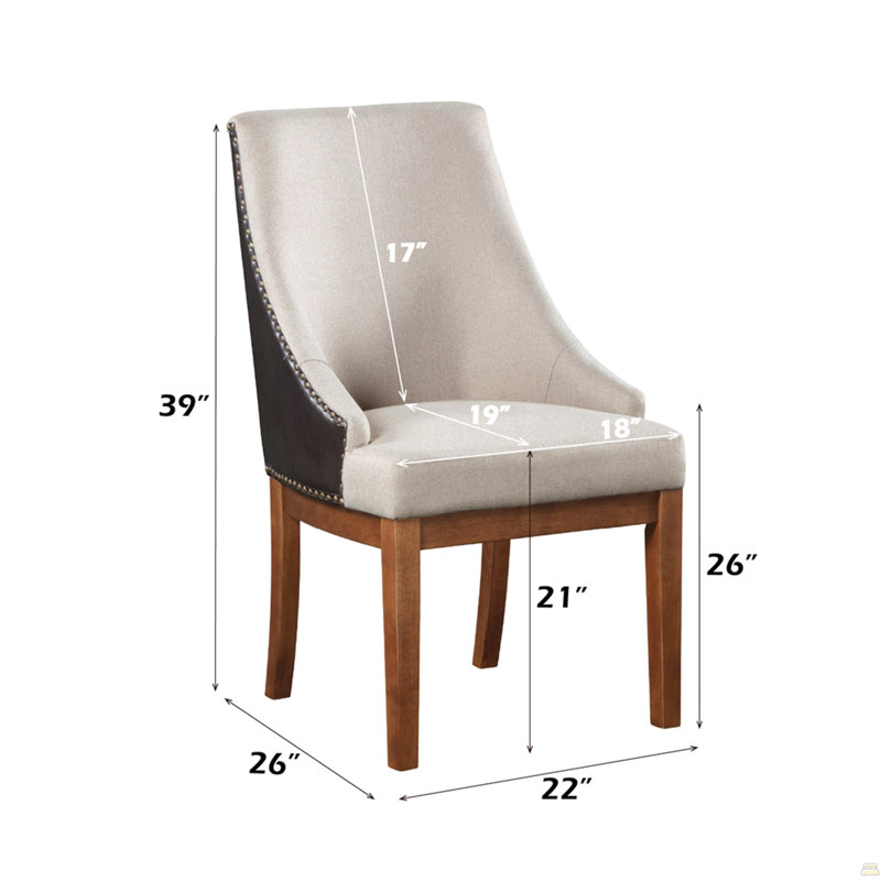 Ensemble de 2 chaises rembourrées Traditional Luxury