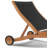 Tolya Outdoor Teak Wood Chaise Lounge-2038232131