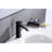 Waterfall Spout Single Handle Bathroom Sink Faucet With Pop - Up Drain And Overflow, Matte Black, Stainless Steel, Gentle , Easy Installation Outlet  With Overflow , Rust Simple Water Flow