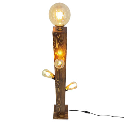 40.55'' Walnut Tree Floor Lamp