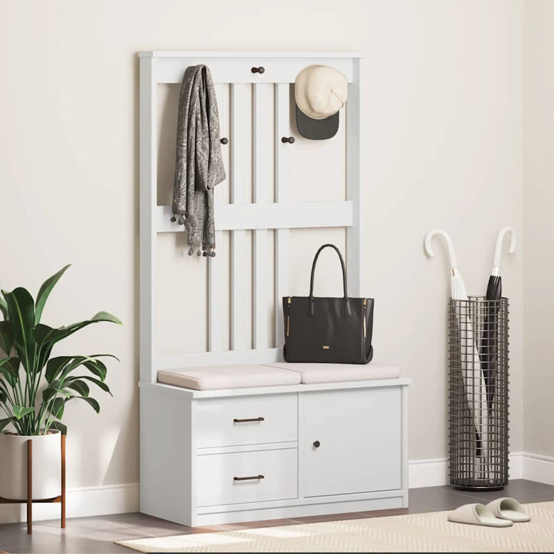 Chandlar Hall Tree 87cm Wide, White