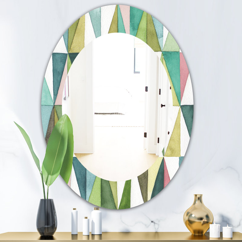 Miroir mural Mixed Geometric III, H 31,5 po x l 23,7 po