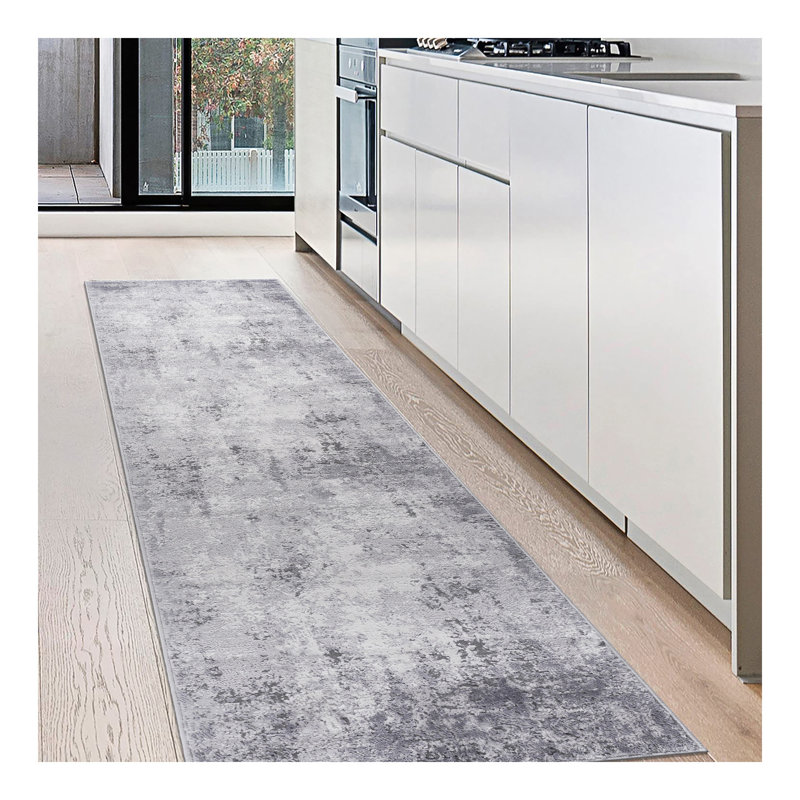 Tapis de couloir gris clair / abstrait Collection 2X8