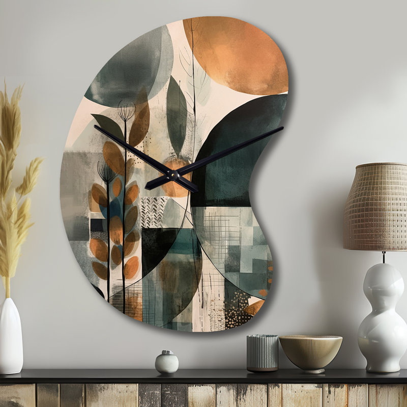 Horloge murale en forme de plume de Boho, Petit