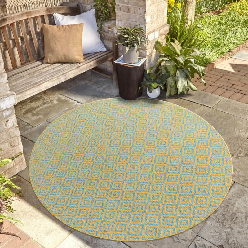 Tapis d'extérieur Jill Zarin Costa Rica, Rond 6 pi 7 po