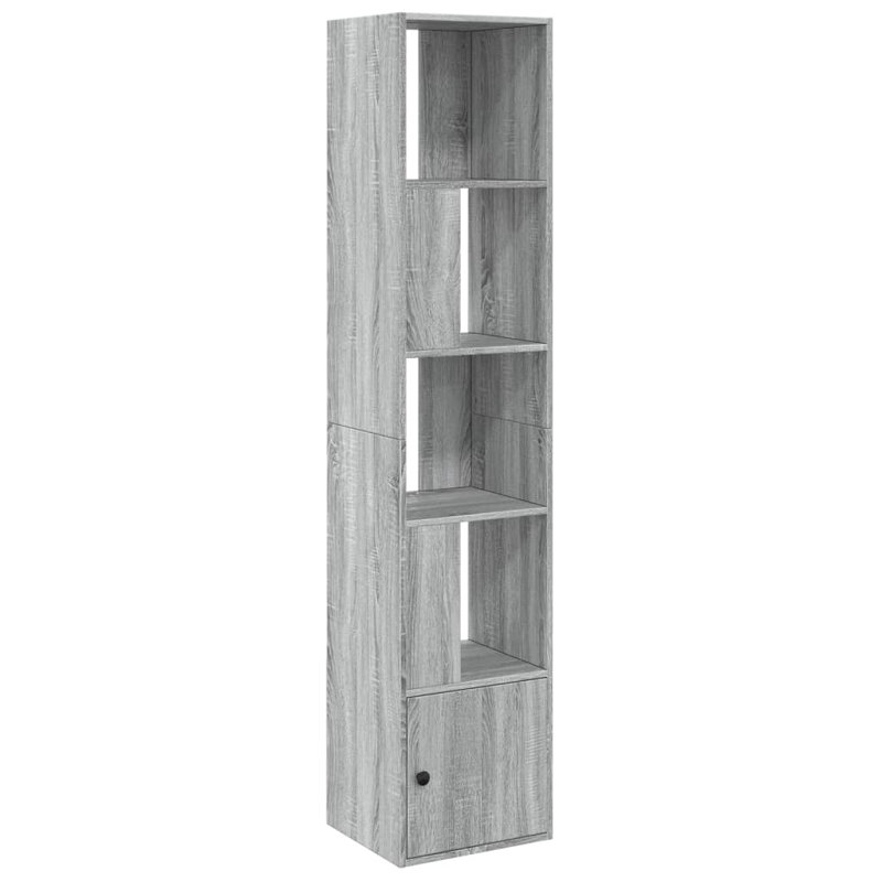 Ayona 189cm H x 40cm W Bookcase, Grey Sonoma