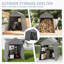 Remise de rangement portative pour l'extérieur, structure en acier robuste avec portes à enroulement et ventilation, 6 x 8 pi, garage et jardin pour motos, VTT et outils, noir-123191114-123191113