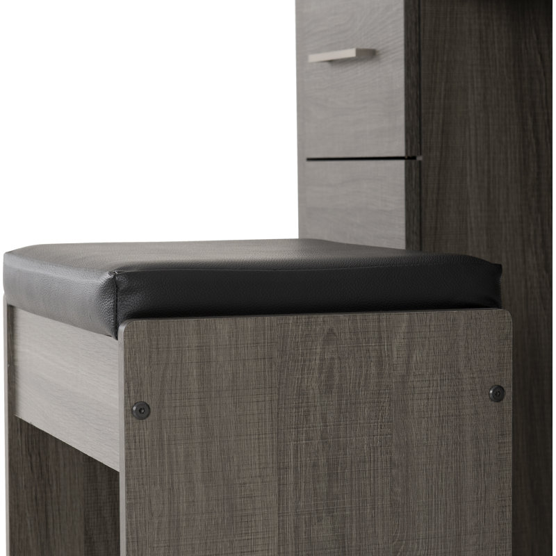 Kelton Dressing Table Set with Mirror, Grey
