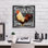«Rooster On Chalkboard 4» par Art Licensing Studio, art mural sur toile