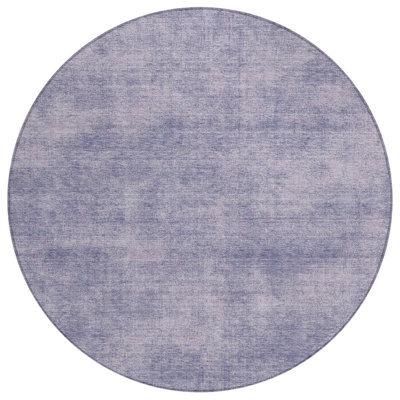Tapis d'intérieur rond lavable mauve 8 pi HomeRoots