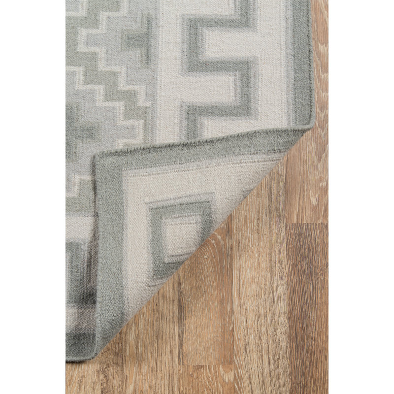 Thompson Wool Oriental Area Rug in Gray, Rectangle 7'6" x 9'6"