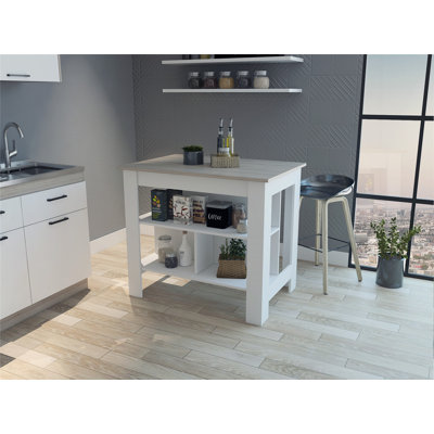 Îlot de cuisine polyvalent et hygiénique pour une cuisson et un rangement efficaces