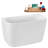 47" Streamline Soaking Acrylic Freestanding Bathtub, Bamboo Tray, Drain-103682627