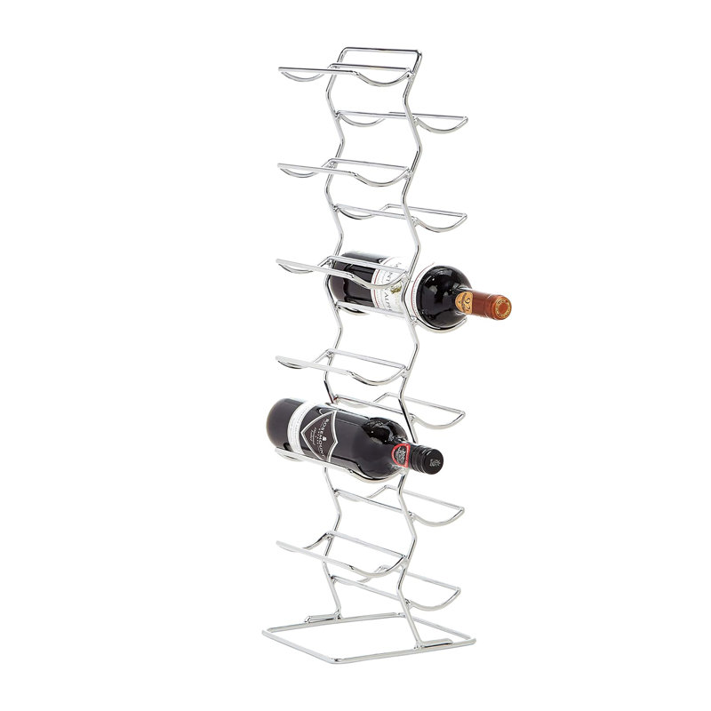 Berngar Floor Wine Bottle & Glass Rack