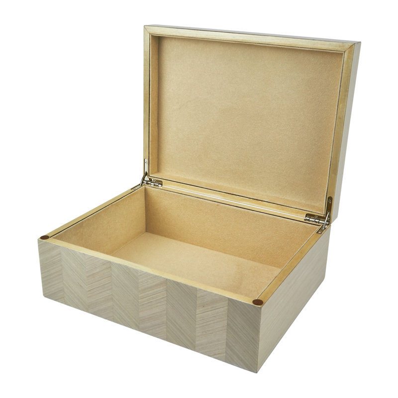 Wood Decorative Box, Taupe