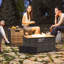 Foyer de table au propane 32 po avec support pour réservoir de propane 32 000 BTU