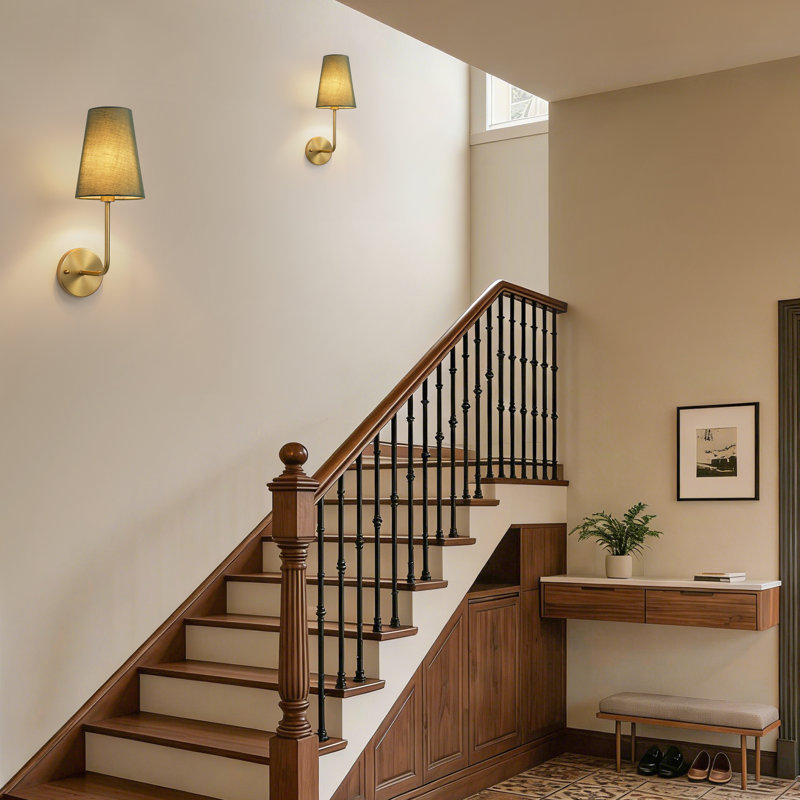Abbiney 1-Light Hardwired Armed Sconce